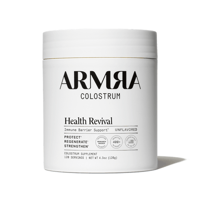ARMRA Colostrum™ Powder | Unflavored | Gut Health & Bloating | Skin & Hair | Immunity | Keto, Gluten & Fat-Free | 30 Servings